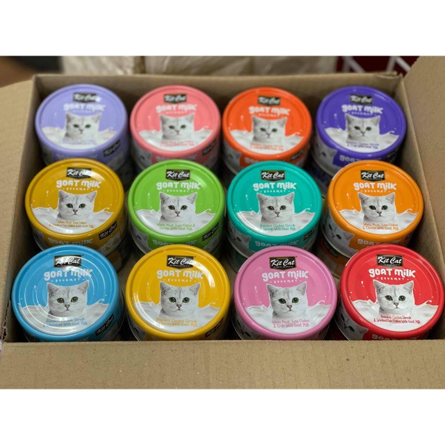 Pate kitcat sữa dê cho mèo