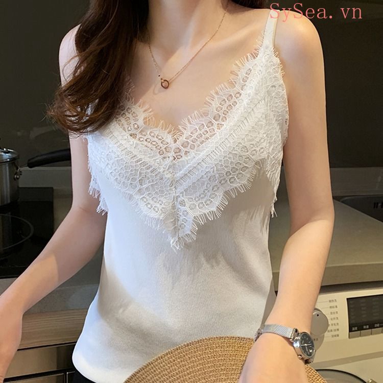 Áo Hai Dây Phối Ren Quyến Rũ Dành Cho Nữ