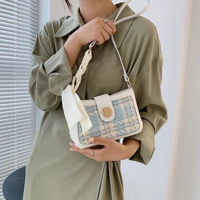 Túi xách nữ, túi đeo vai sọc ca rô