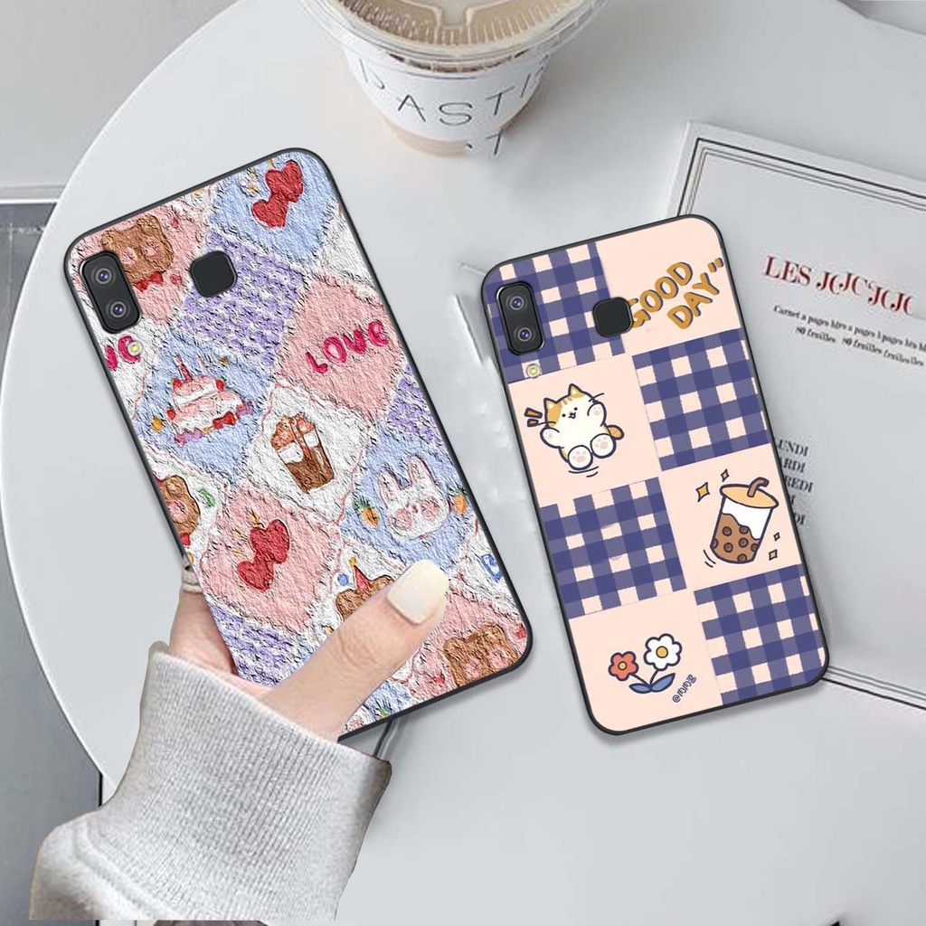 Ốp điện thoại samsung  a8 star in hình kẻ sọc cute dễ thương