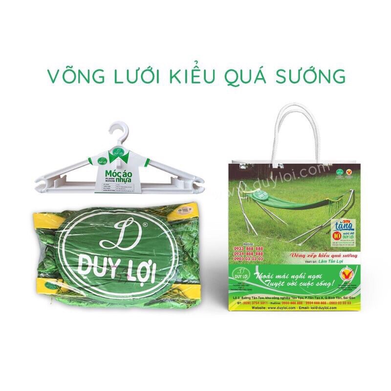 võng lưới loại lớn DUY LỢI _quà tặng 10 móc áo( không bao gồm khung)