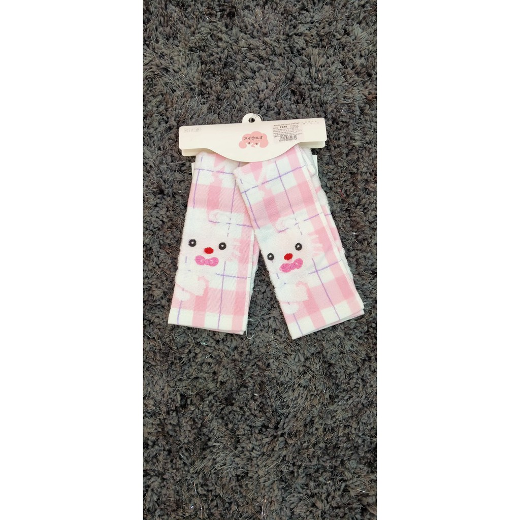 Khăn rửa mặt khăn vuông em bé vải lưới 2 lớp hình mèo Kitty (2 cái)1148,chất liệu cotton 100%,thương hiệu Aiueo Nhật Bản