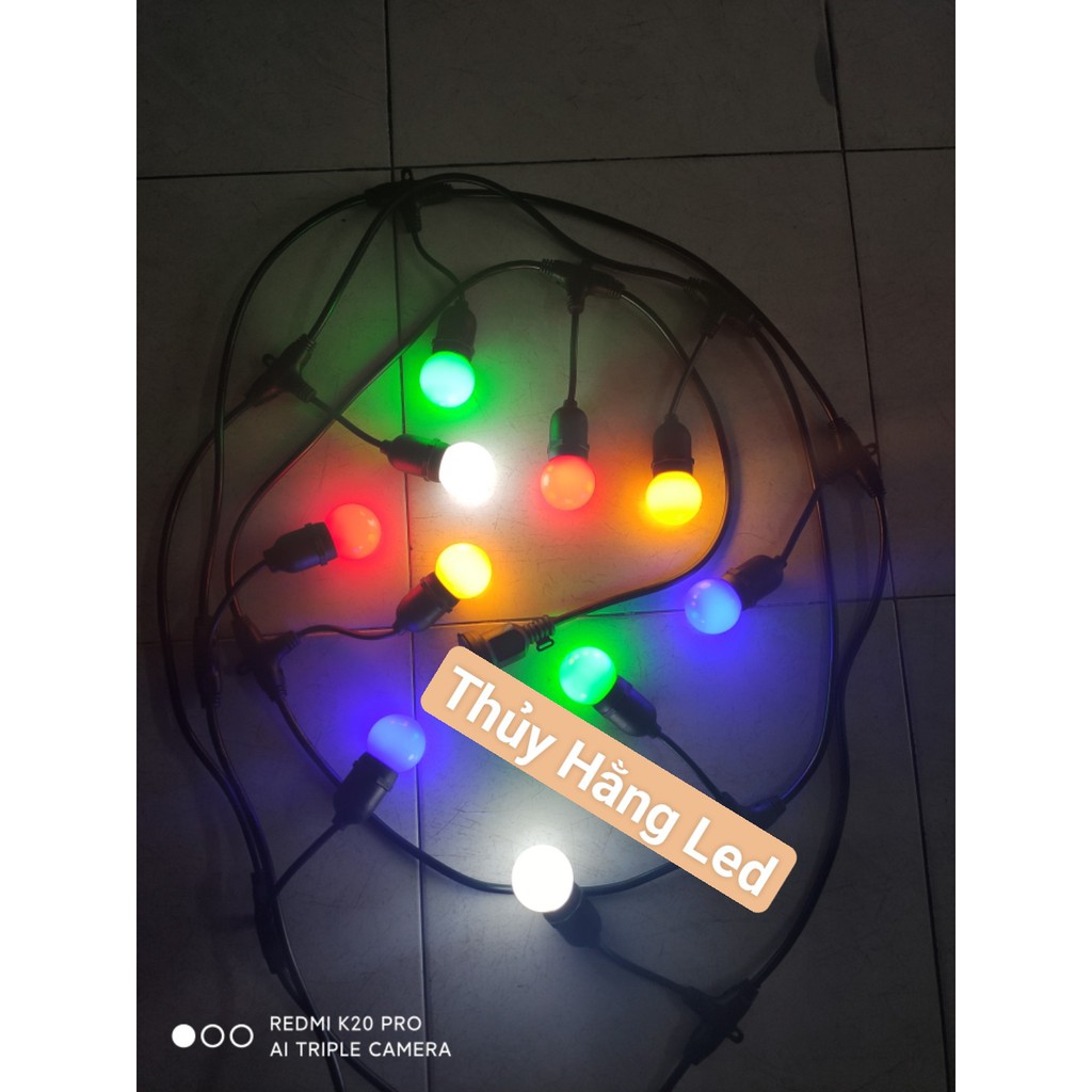Combo 5 bóng đèn led trái chanh 1w đủ màu ( đỏ , xanh lá , xanh dương , vàng , trắng )