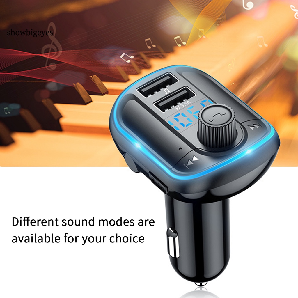 Máy Nghe Nhạc Mp3 Kết Nối Bluetooth 5.0 Có Cổng Sạc Usb Kép Cho Xe Hơi