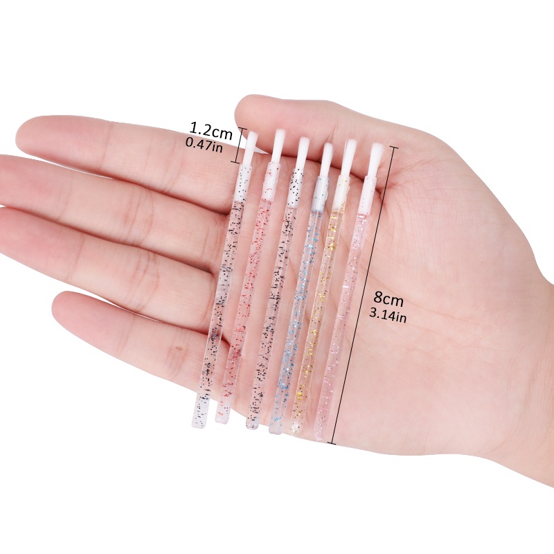 50 trên 100 bàn chải môi bằng nylon sử dụng một bàn chải pha lê nhỏ