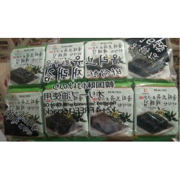 [Mã 267FMCGSALE giảm 8% đơn 500K] Bán sỉ/lẻ Rong biển ăn liền vị oliu 16 gói Hàn Quốc ( lá kim) : 5gx16