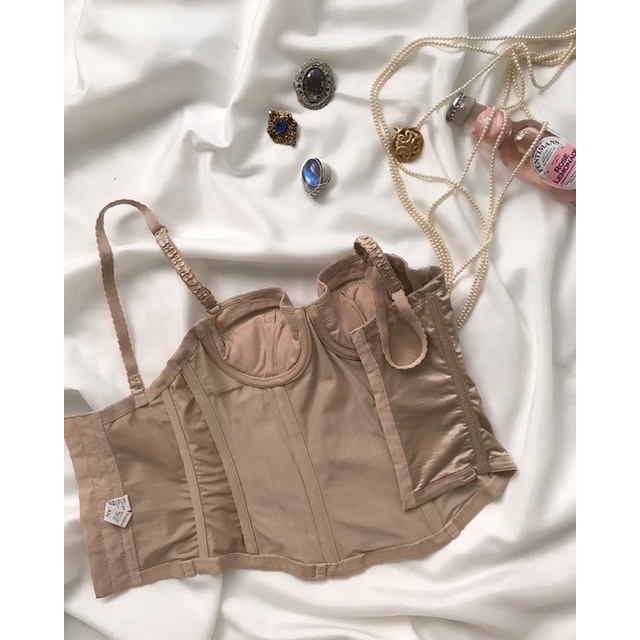 Áo corset nude cúp ngực 2hand