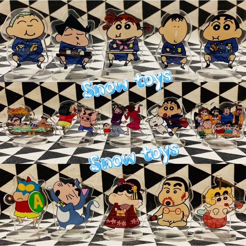 Mô Hình Tượng Standee Acrylic Mica Shin cậu bé bút chì - Nohara Shinnosuke Kazama Toru Sakurada Nene Sato Masao Bo