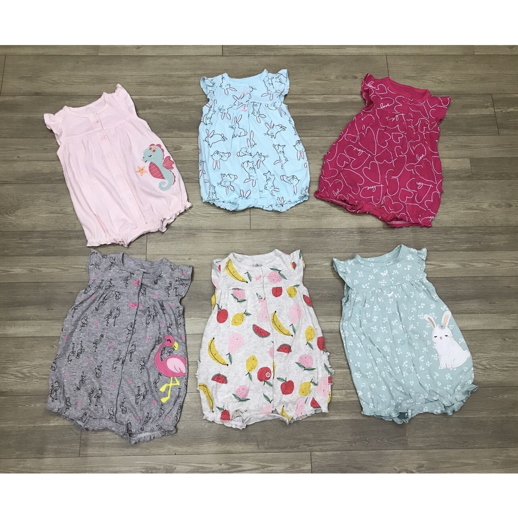 Jumpsuit cho bé gái/ jum cho bé gái xuất dư/ Body đùi bé gái Carters/ Body bé gái sơ sinh đến 2 tuổi - DG