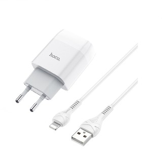 Bộ sạc Hoco C73A 2 cổng sạc nhanh 2.4A ( kèm cáp lightning )
