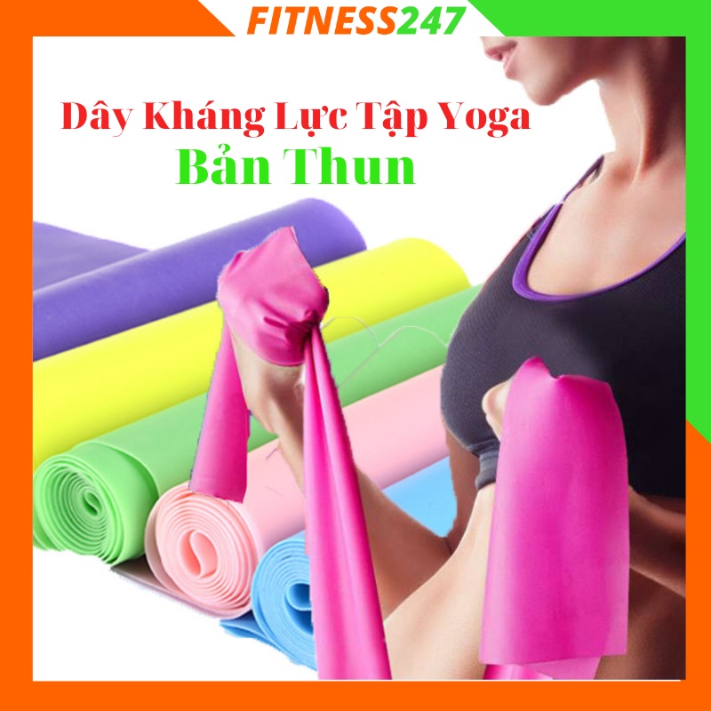 Dây Thun Yoga Cao Su Đàn Hồi Cao, Dây Kháng Lực Tập Gym Yoga Pilates Tăng Sức Mạnh Cơ Vai, Cơ Tay Chân