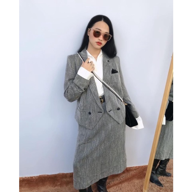 Set blazer và chân váy 2hand