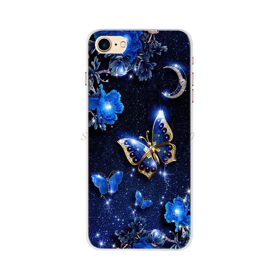 Ốp điện thoại silicone TPU mềm in hoạ tiết thích hợp cho iPhone 5 5S 6 6S 7 8 Plus X XR Xs Max