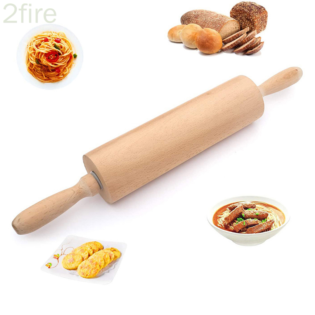 Rolling Pin Wooden Non-Stick Flour Dough Roller Dumpling Stick for Bakers Pasta Pizza Fondant