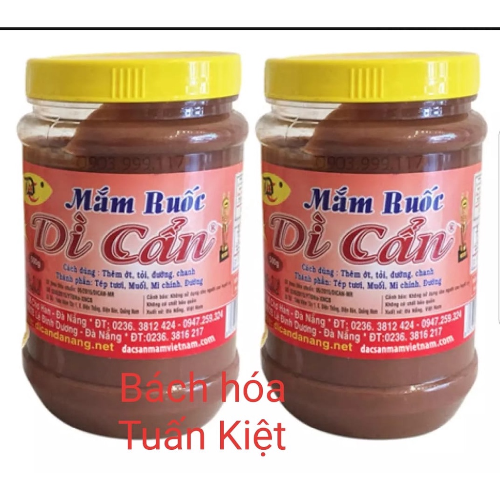 Mắm Ruốc Dì Cẩn Hộp 500g-Đặc Sản Mắm Chợ Hàn Đà Nẵng-Tuấn Kiệt store Gia vị Chế Biến Nhiều Món Ngon