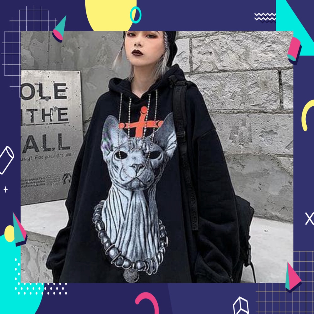 (Sẵn) ÁO NỈ SWAG CAT ULZZANG UNISEX ❤ FREESHIP 🍅 ÁO HOODIE DÁNG RỘNG 🍅