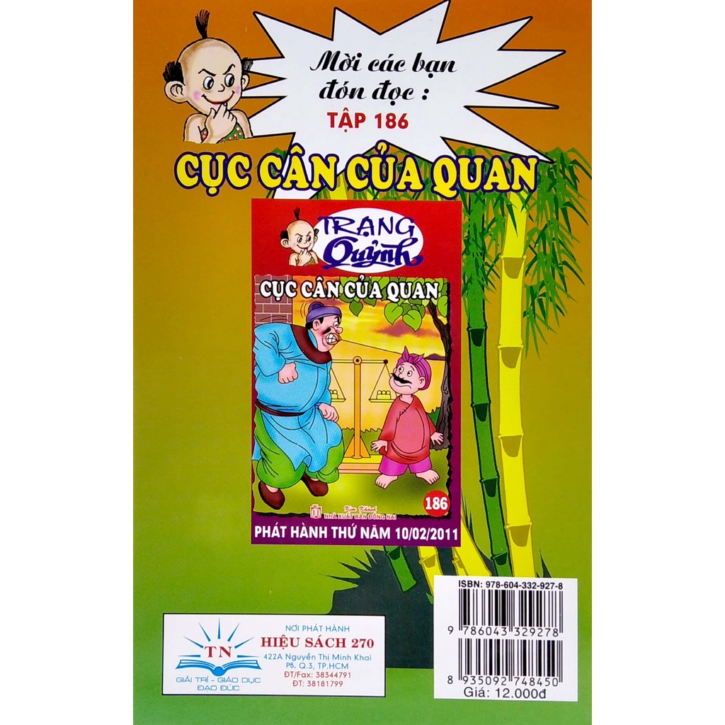 Sách Truyện Tranh Trạng Quỷnh - Tập 185: Nhà Sư Nửa Tháng