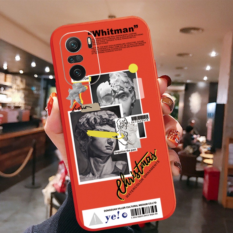 Ốp Điện Thoại Cạnh Vuông In Hình Tượng David Cho Xiaomi Redmi Note 10 Pro 9S 9A POCO X3 NFC M3 Pro 5G