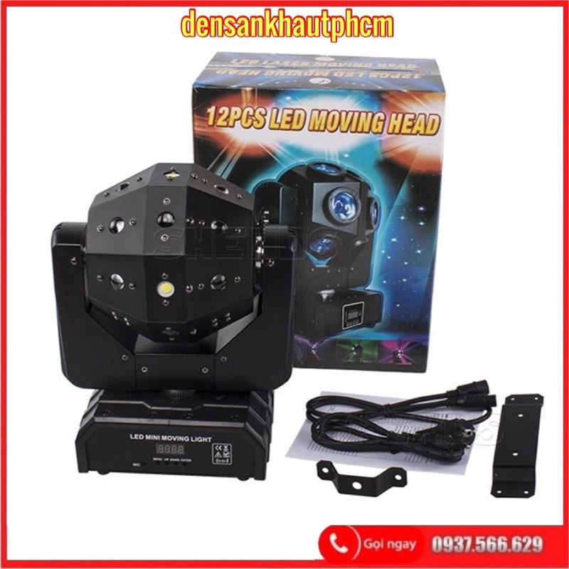 Đèn Moving 16 Mắt 3in1, Moving 16 Mắt Led  Có Laser  - Đèn sân khấu tphcm