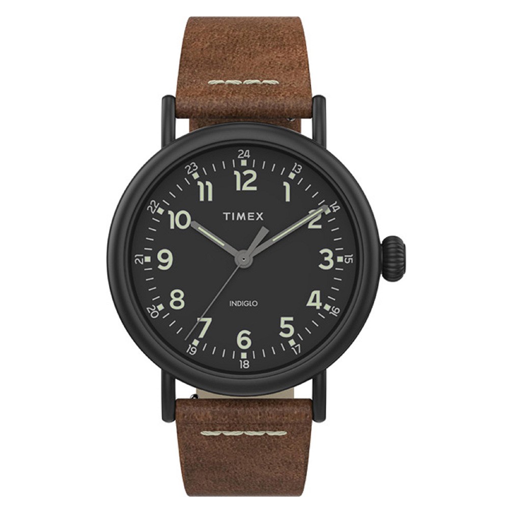 Đồng hồ Nam Timex Standard Leather Strap Watch - 40mm TW2T69300 Dây Da - Chính Hãng