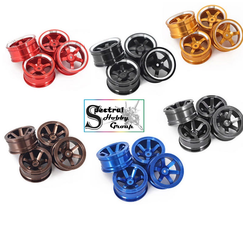 Phụ kiện Mô hình điều khiển RC Car: vành bánh xe kim loại HSP 94123 94122 aluminum alloy wheel tire frame các loại