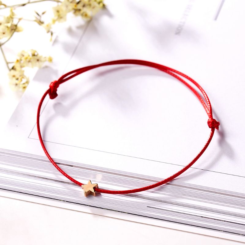 ✿ Vòng Đeo Tay May Mắn Có Thể Điều Chỉnh Kích Thước Dạng Dây Sáp Gắn