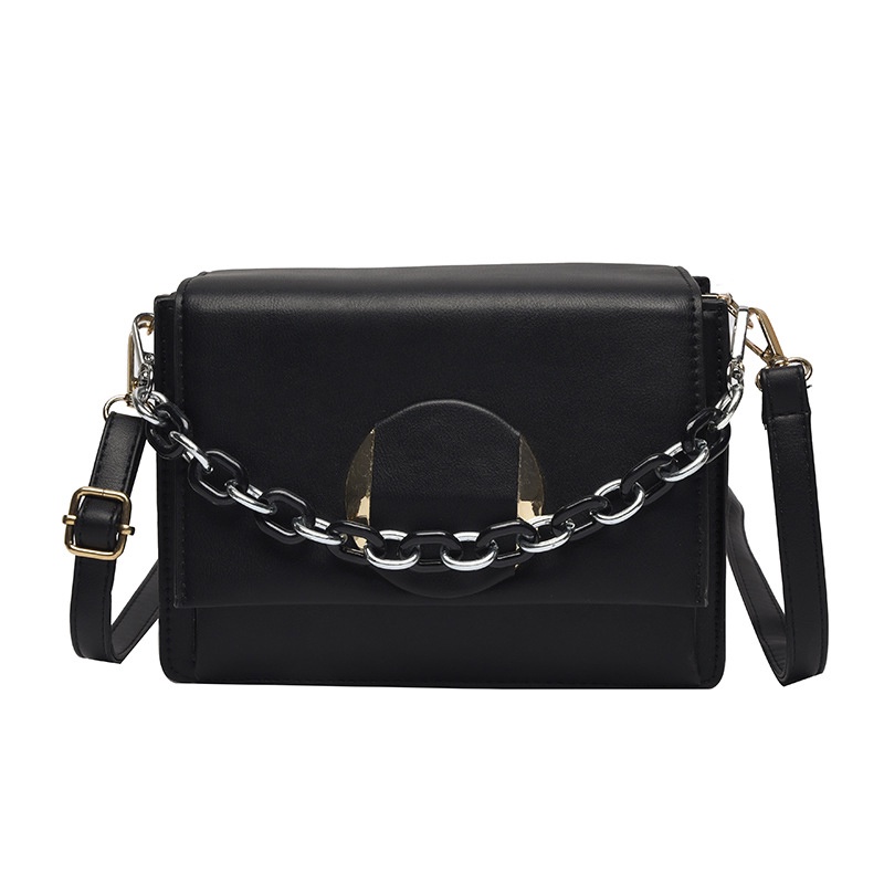 Túi Đeo Vai Hình Vuông Cỡ Nhỏ Phối Dây Đeo Sợi Xích Thời Trang Cho Nữ