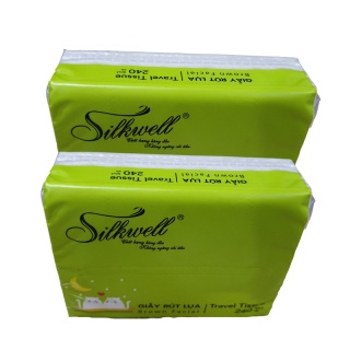 SALE Combo 2 gói khăn giấy bỏ túi 3 lớp Silkwell 480 tờ (Siêu HOT)