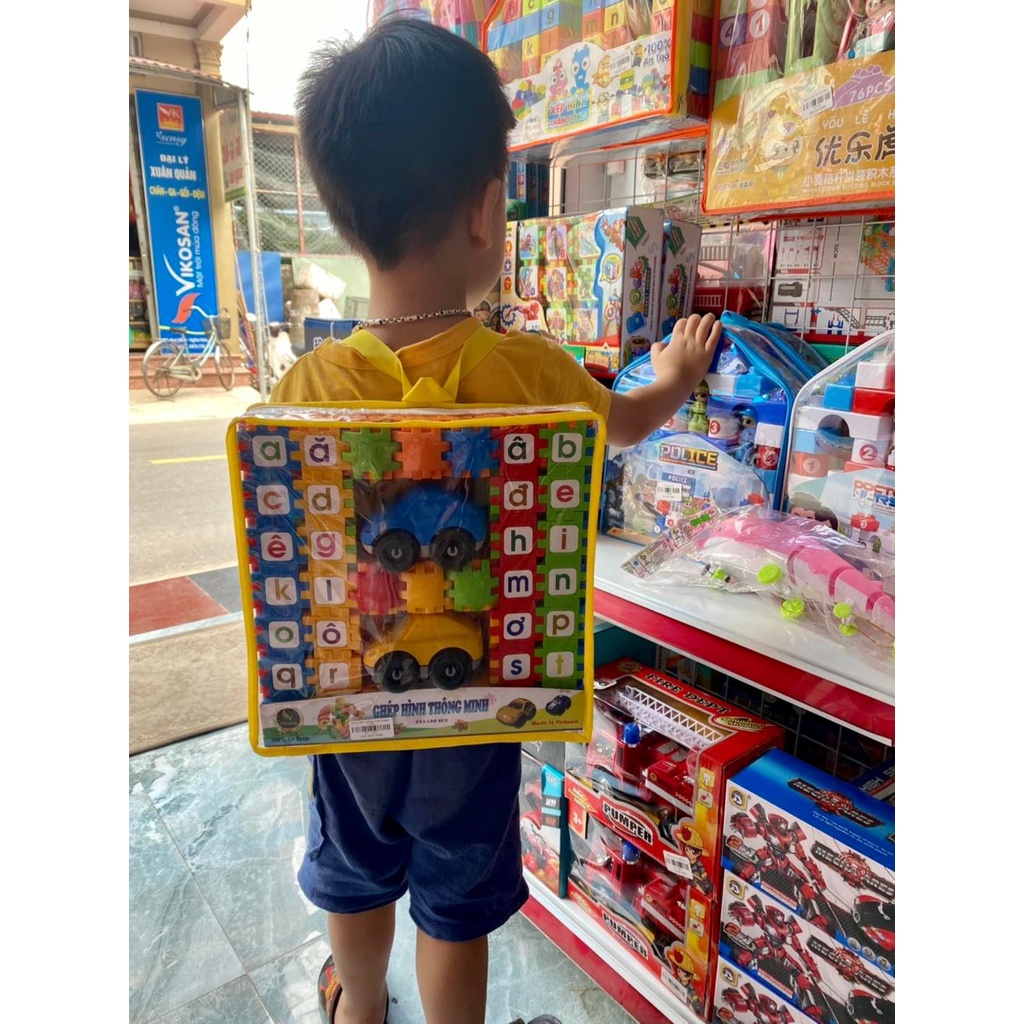 Bộ Đồ Chơi Lắp Ghép Xếp Hình Đa Năng Cho Bé Bằng Nhựa 115 Chi Tiết Màu Sắc Tươi Sáng Hàng Việt Nam