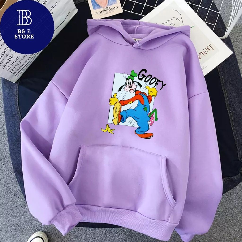 ÁO KHOÁC HOODIE NỈ UNISEX IN GOOFY SIÊU CUTE ÁO KHOÁC HOODIE LOCAL BRAND FORM RỘNG NAM NỮ NHIỀU MÀU