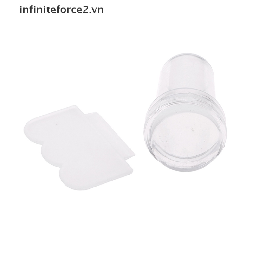 {fore} Pure Clear Jelly Silicone Nail Art Stamper Scraper Nail Stamp Stamping Tool VN