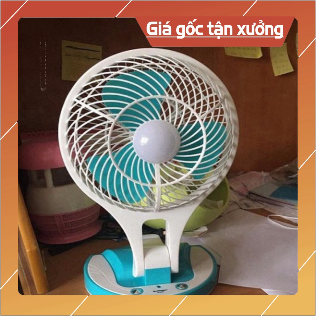 Quạt Tích Điện 5580 Mini Fan 2 In 1 Gấp Gọn