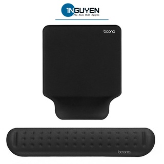 Bộ lót chuột đệm kê bàn phím silicon chống mỏi cổ tay boona 3d mouse pad