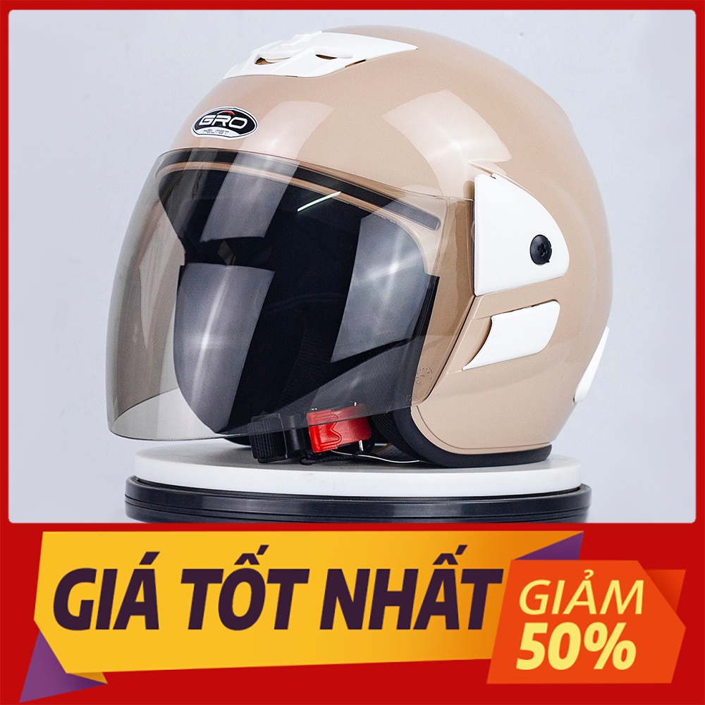 [Xả Kho Giá Tốt] Mũ Bảo Hiểm Gro Chính Hãng, V2 Kem Sữa