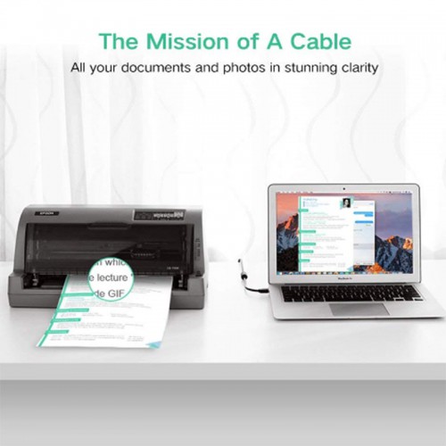 Cáp máy in USB 2.0 Ugreen 10351 dài 3M Chính Hãng UGREEN - chống nhiễu cao cấp