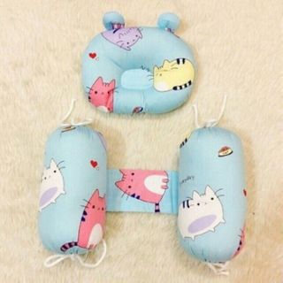 Bộ gối chặn bông thô lụa cao cấp 100% cho bé sơ sinh, chẹn bông sơ sinh, gối chặn sơ sinh