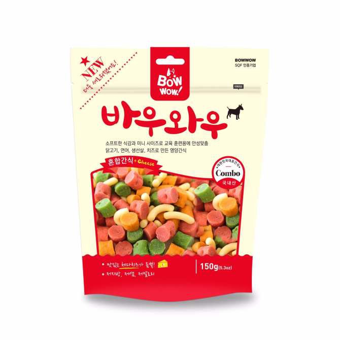 Bánh thưởng cho chó Snack hỗn hợp Mixed Snack Bowwow Hàn Quốc 150g