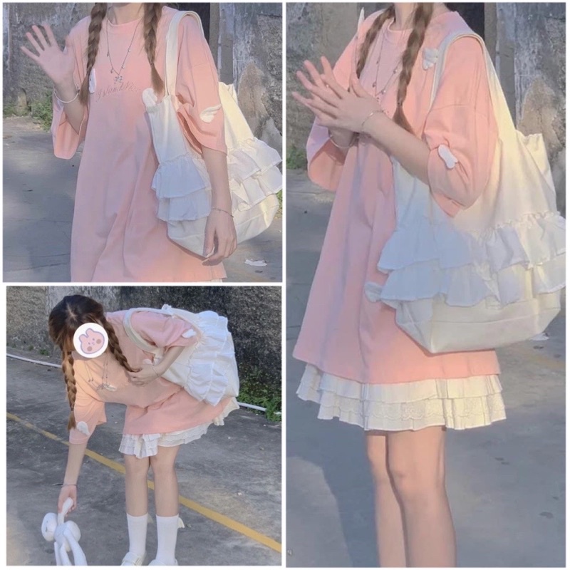 🌸 Phông Ngắn Tay Lỡ Form Rộng Bánh Bèo Pastel Đẹp Cá Tính Ulzzang Hot Hit🌸