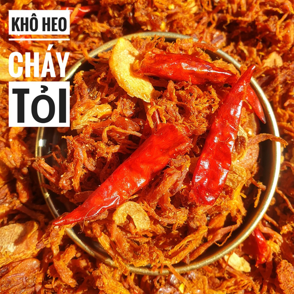 Khô Heo Cháy Tỏi Siêu Ngon - Hộp 500gr