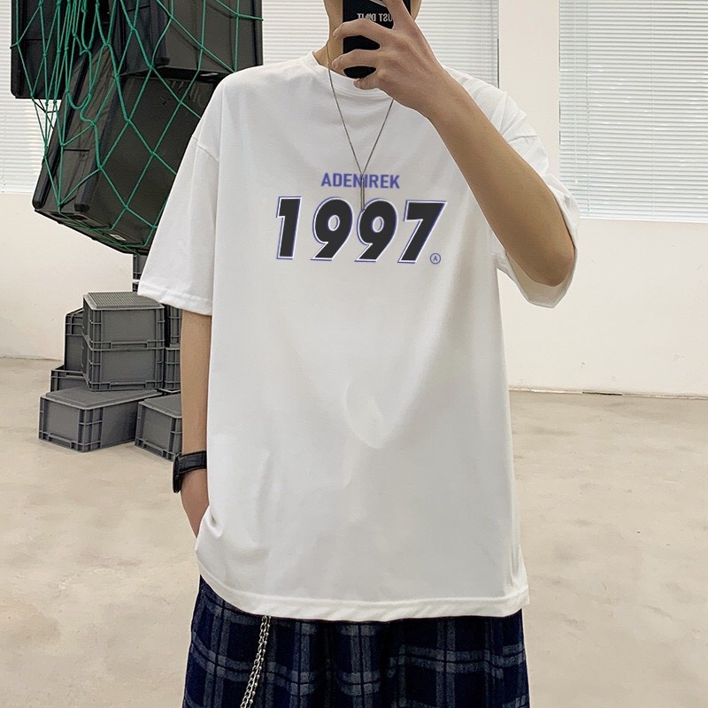 Áo thun tay lỡ G1SHOP vải coton dày dặn, co dãn, form rộng - 1997