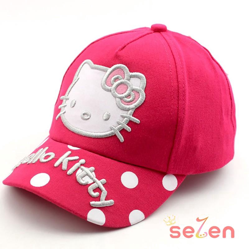 Nón lưỡi trai chống nắng in hình Hello Kitty đáng yêu cho trẻ em