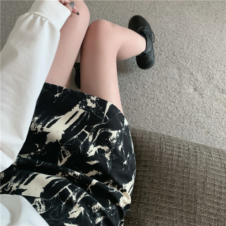 【Cocory】Chân Váy Chữ A Lưng Cao Phối Màu Nhuộm Độc Đáo Phong Cách Retro Hàn Quốc | BigBuy360 - bigbuy360.vn