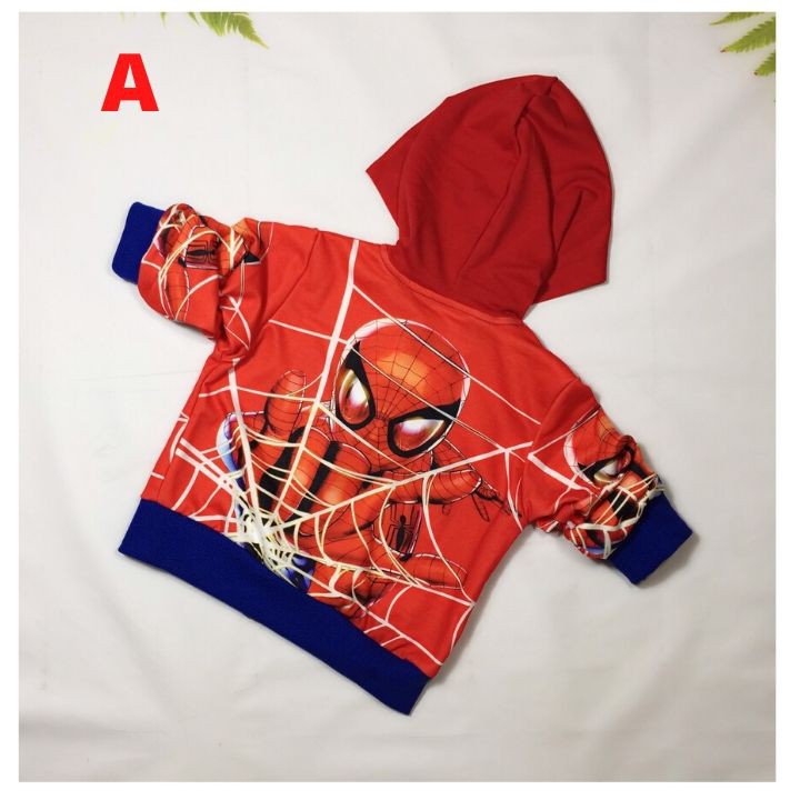 Áo khoác bé trai hình siêu nhân nhện-avenger từ 9-40kg. Chất thun da cá -Tomchuakids