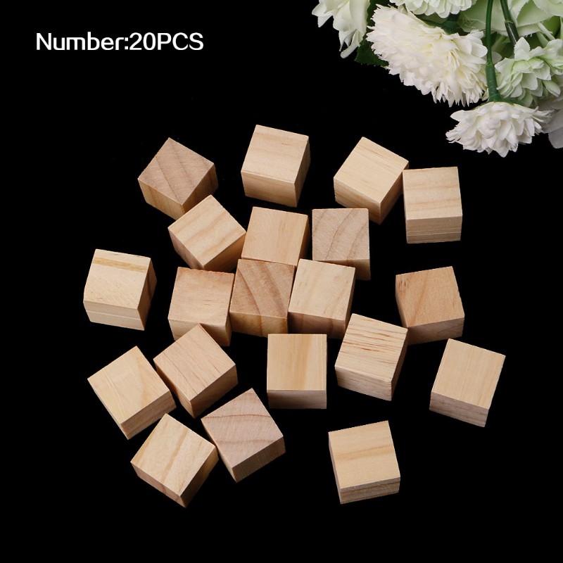 Túi Khối Gỗ Vuông Mini 10/20/25mm Dùng Làm Đồ Thủ Công