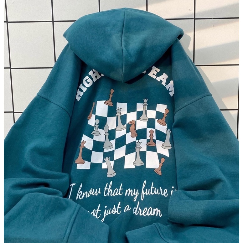 Áo Khoác Hoodie zip nỉ bông ⚡️HIGHRAIN màu XANH/TAN  Nam nữ unisex/FREESHIP  Áo Hoodie dây kéo form rộng Jaystoree