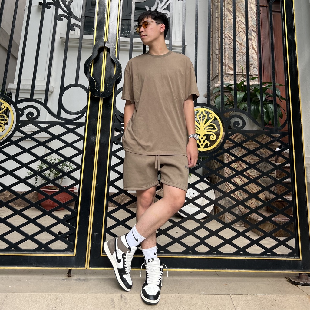 Set đồ Fear Of God FOG Essentials SS21 Harvest bản cao cấp, Bộ đồ mùa hè FOG Essentials chất liệu cotton