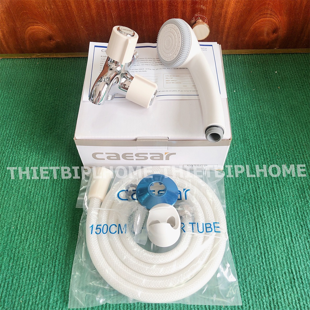 Vòi sen tắm lạnh gắn tường Caesar S038CP tay dây sen nhựa