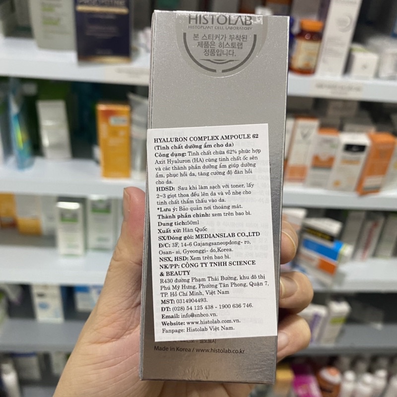 𝐓𝐢𝐧𝐡 𝐜𝐡𝐚̂́𝐭 𝐝𝐮̛𝐨̛̃𝐧𝐠 𝐚̂̉𝐦 𝐇𝐢𝐬𝐭𝐨𝐥𝐚𝐛 𝟔𝟐% 𝐇𝐲𝐚𝐥𝐮𝐫𝐨𝐧 𝐂𝐨𝐦𝐩𝐥𝐞𝐱 𝐀𝐦𝐩𝐨𝐮𝐥𝐞 𝐃𝐞𝐫𝐦𝐚 𝐒𝐜𝐢𝐞𝐧𝐜𝐞 dưỡng ẩm sâu