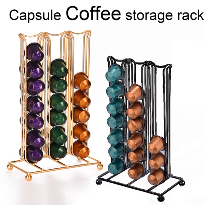 Giá Đỡ Viên Nang Cà Phê Hai Mặt Bằng Sắt Tiện Dụng Cho Nhà Bếp / Văn Phòng