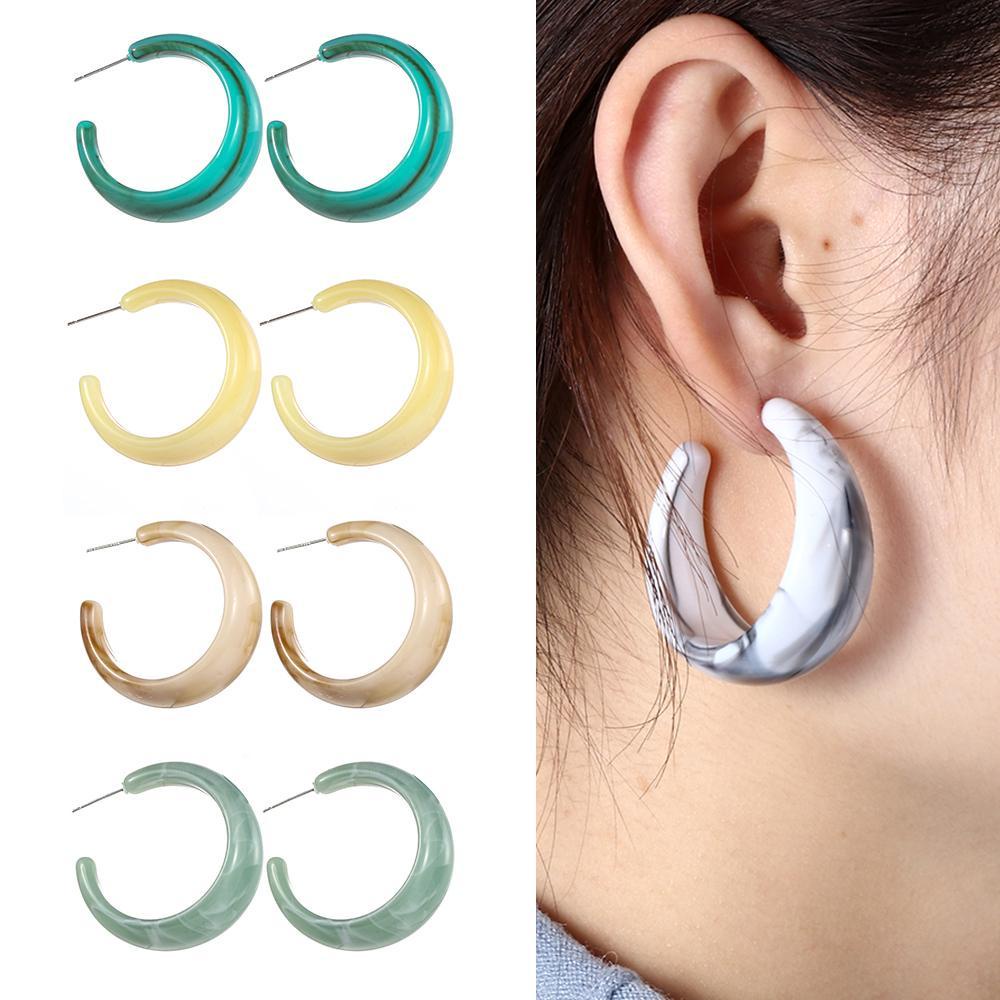 Bông Tai Acrylic Dáng Dài Nhiều Màu Thời Trang Cho Nữ 1